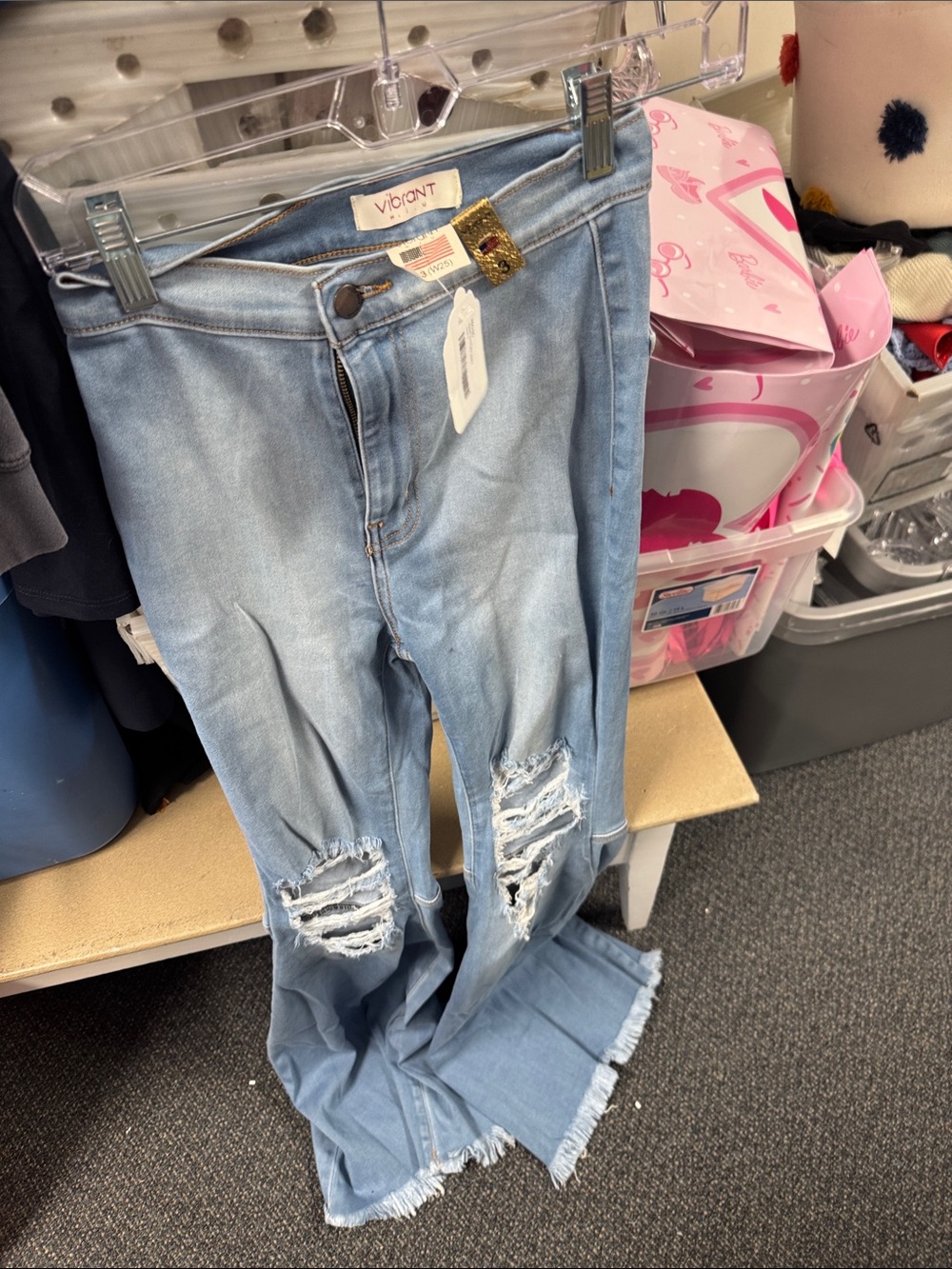 Vibrant flare jeans size 3 // 080716